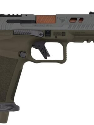 Canik TTI Combat 4.6" 9mm 18rd Pistol - Smoke/OD Green - $1049.95 (Email for Price)