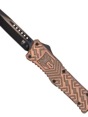 CobraTec Medium Trailblazer Copper OTF Knife - Tanto - $49.99