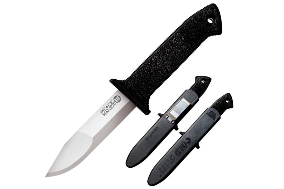Cold Steel Peace Maker III 4" Fixed Blade 4116 Stainless Steel Clip Point 4.5" Kray-Ex Handle Secure-Ex Sheath w/ Belt Clip - $19.49 + FREE Shipping