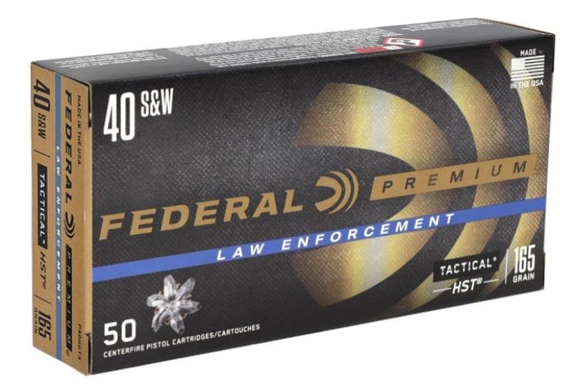 Federal Law Enforcement 40 S&W Ammo 165 Grain HST Jacketed Hollow Point - $19.98 (Free Shipping over $499)