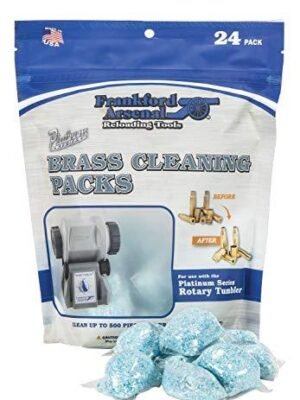 Frankford Arsenal InstaClean Brass Cleaning Packs with 24 Count and Resealable Bag for Convenient Reloading Transport and Storage, Compatiable with...