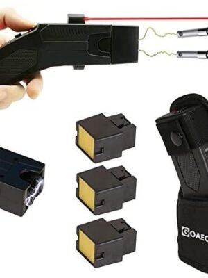GOAEO Self-Defense Heavy Duty Stun Gun,15 Foot Range, 1.80 µC Painful Charge, LED Flashlight, Safety Switch - $38.99 + FREE Shipping