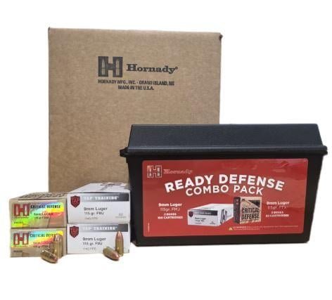 Hornady Ready Defense Combo Pack 9mm, 115gr FMJ & FTX, 600rd Case - $299.99 + Free Shipping