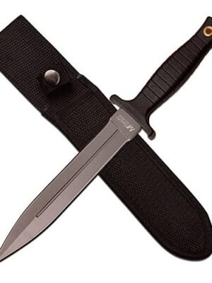 MTECH USA Fixed Blade Knife, TiNite Coated Stainless Steel Blade with Black ABS Handle, Includes Black Nylon Sheath (Grey) - $12.59 + FREE Shipping