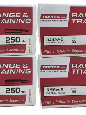 Norma Range & Training 5.56mm, 55gr FMJ, Ammunition, 1000rd - $449.99 + Free Shipping