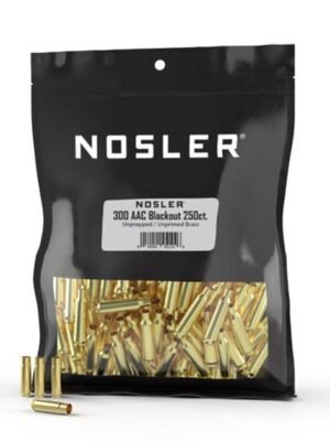 Nosler Unprimed Unprepped Brass Rifle Cartridge Cases .300 AAC Blackout 250/ct (BULK) - $154.99