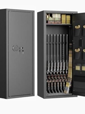 Pataku 14-16 Gun Safe for Rifles and Pistols, Keyboard Digital Lock on Large Gun Safe for Rifles and Shotguns, Locking Gun Cabinet with Gun Safes...