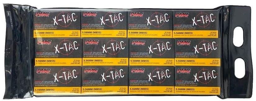 PMC X-TAC 5.56 NATO 62 Gr Green Tip LAP Battle Pack Up To 75 Years Shelf Life! (240 Rounds) - $123.49 w/code 5PTODAY