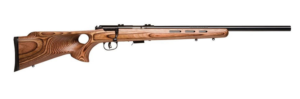 Savage Arms Mark II - BTV 22 LR 21" Barrel 5 Rds Satin Blued, Satin Wood Laminate Thumbhole Stock - $344.99