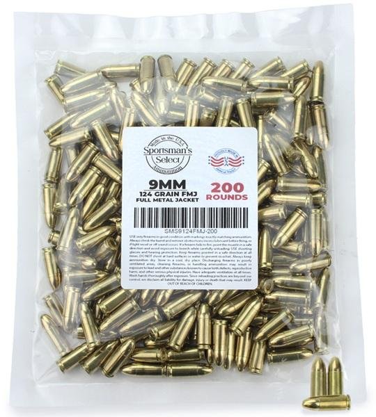 Sportsman's Select Remanufactured 9mm 124 Gr FMJ 200 Rnds - $40.75 w/code "5PTODAY"