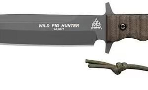 TOPS Knives Wild Pig Hunter Fixed Blade Knife 7.5" Spear Point 1095 Sniper Gray Blade Canvas Micarta Handle Green - $198.82 + FREE Shipping