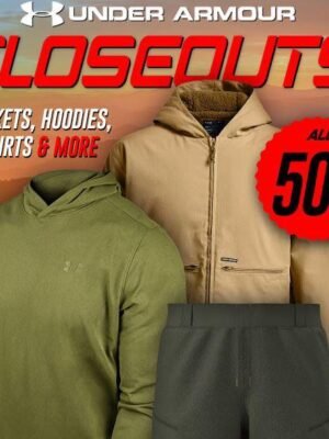 Under Armour 50% Off Closeout Deals! All 50% Off! (Free S/H over $25)