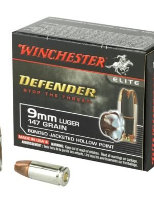 Winchester Defender 9mm 147 Grain PDX1 Bonded Jacketed Hollow Point 100 Rounds - $50