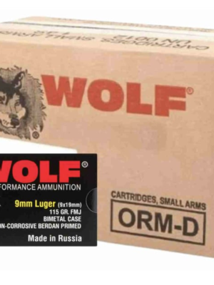 Wolf BiMetal Steel 9mm 115 gr Full Metal Jacket 1000rd Case - $199.99 + Free Shipping